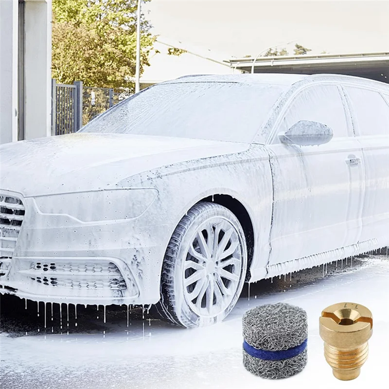 SOFT-2Pcs 1.1Mm Foam Cannon Orifice Nozzle And 2Pcs Foam Maker With 1Pc Cleaning Needle For Snow Foam Lance,5000 PSI