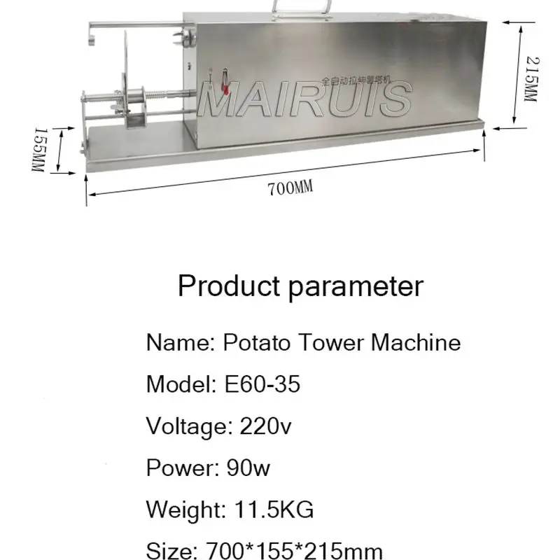 Elektryczna spiralna krajalnica do ziemniaków Stretch automatyczna ziemniak Tornado maszyna do krajalnica do marchwi warzyw Twister