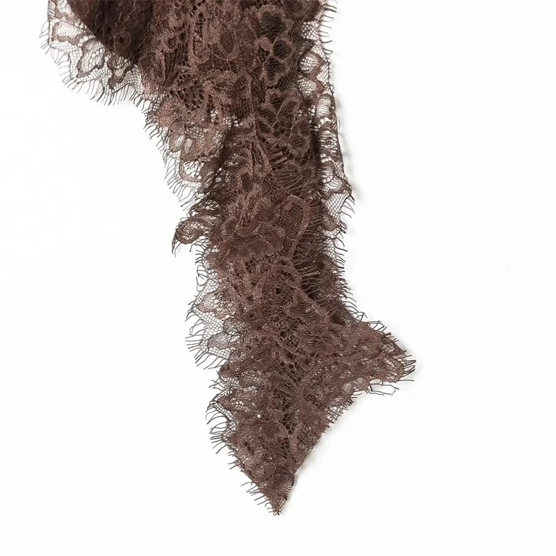 여성 비대칭 레이스 미디 스커트 인심 지퍼 하이웨이스트 봄 여름 캐주얼 휴가 스커트 ﻿ 여자