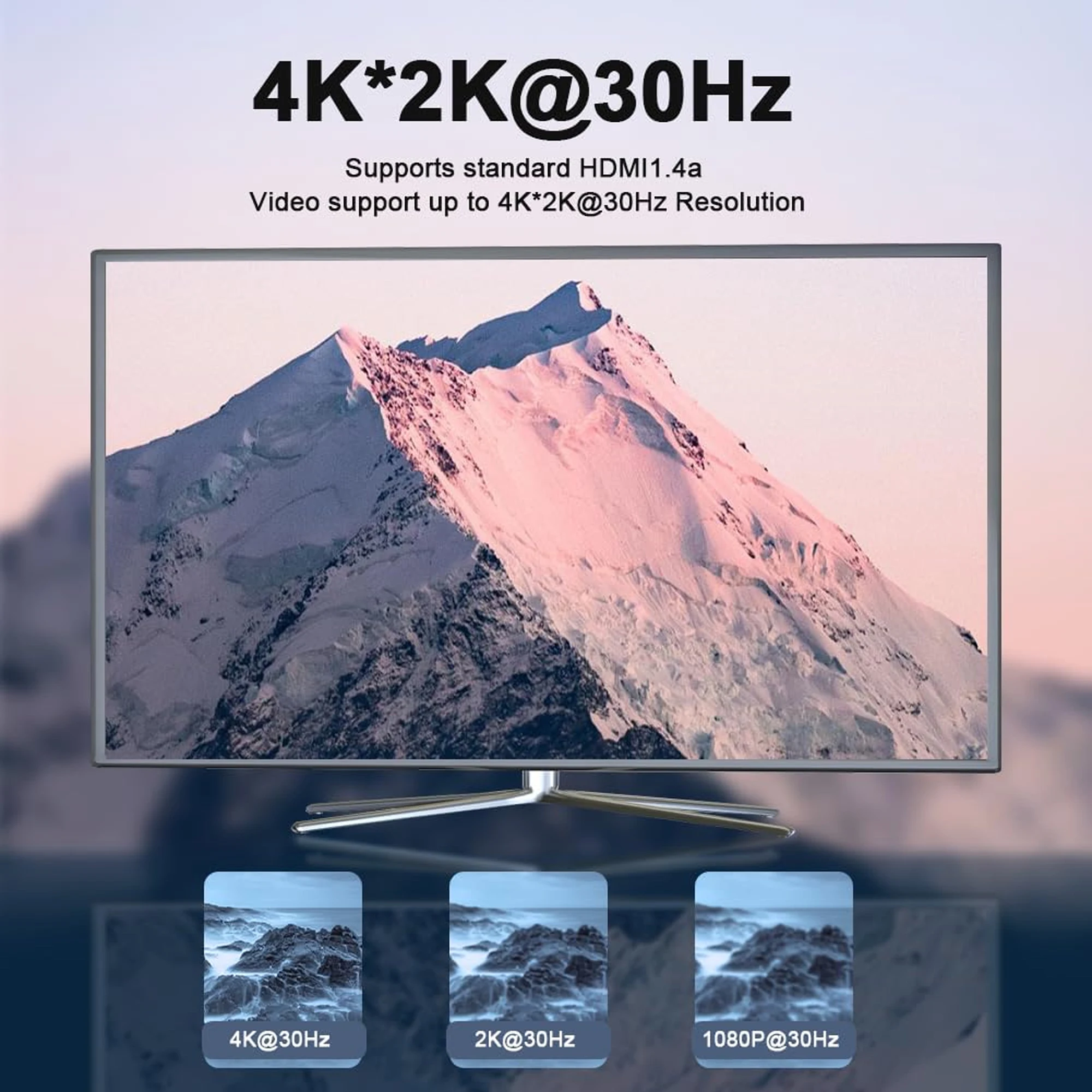 Мини 4Kx2K при 30 Гц/60 Гц 10,3 Гбит/с HDMI через оптоволоконный преобразователь OM3 Многомодовый HDMI 1,4 HDMI 2,0 до 300 м