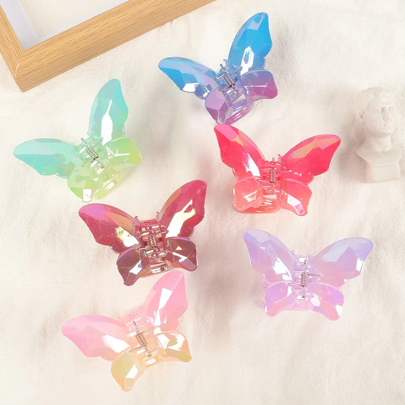

Cute Transparent Hair Claw Clips Barrettes Mini Butterfly Hair Clips For Women Non-slip Girl Headband Hair Accessories