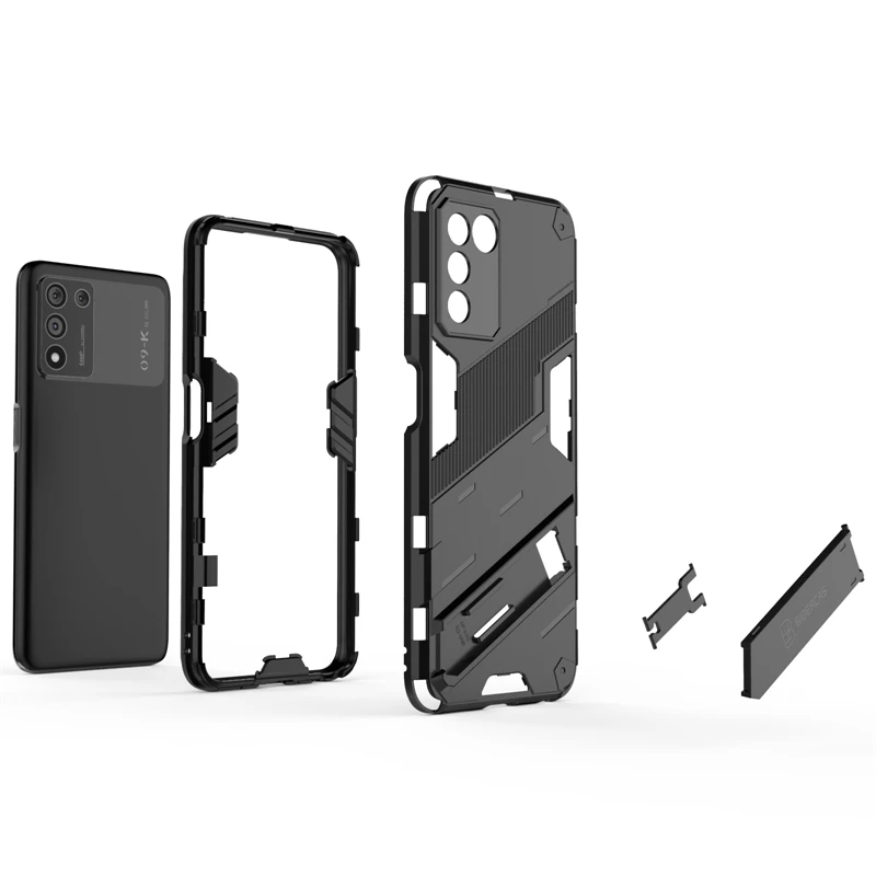 Phone Holder Case For Oppo Realme Q3S 5G Case Bumper Hard Armor Full Cover For Realme Q3S Case For Realme Q3S Q3T Q3i Q3 Pro 5G