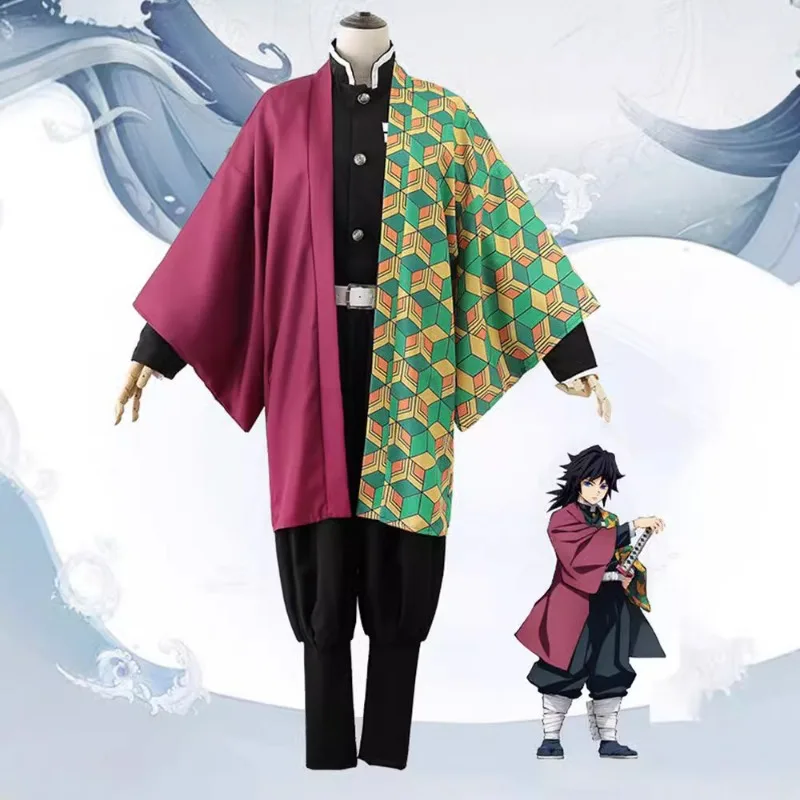 

Japanese Anime Demon Slayer Cosplay Tomioka Giyuu Kleding Kimetsu No Yaiba Costume Cartoon Outfit Kimono Halloween Part Gifts