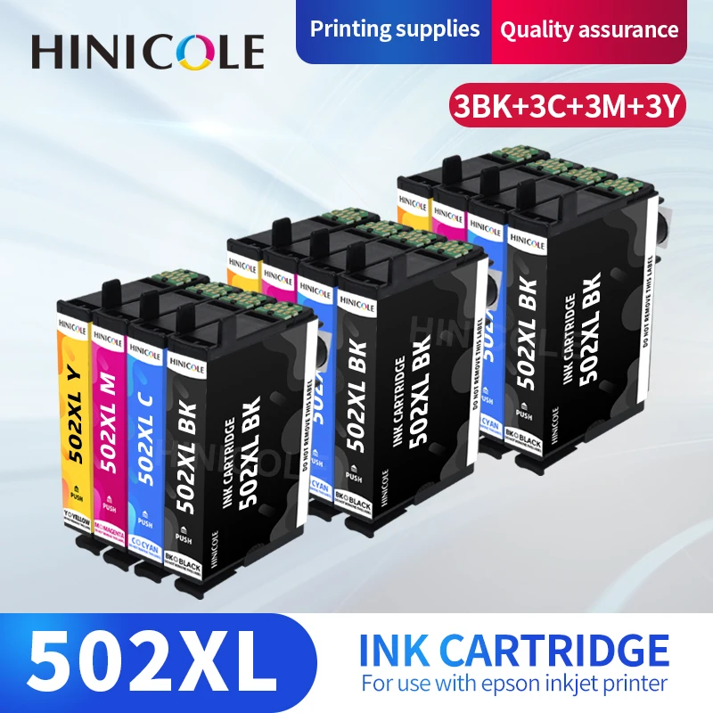

HINICOLE T502XL 502 502XL полный картридж с чипом, совместимый с принтерами epson XP5100 xp5105 WF2860 WF2865