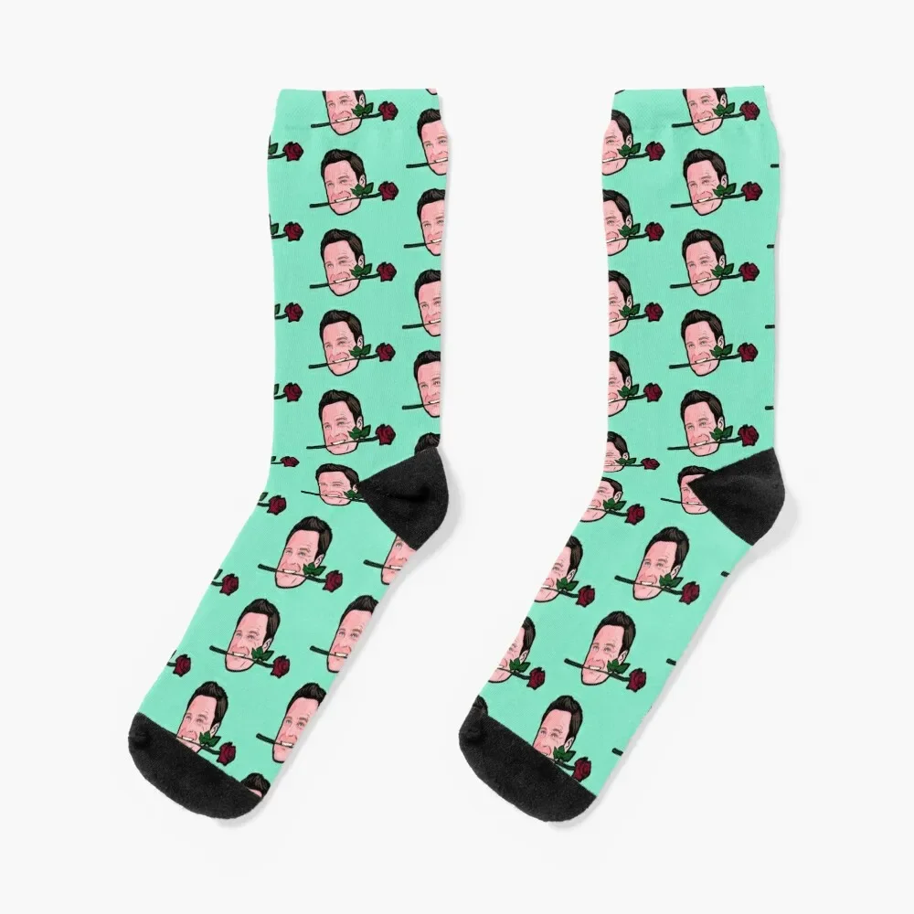 

Chris Harrison biting a rose. The Bachelor themed gift / card / sticker / apron and more! Socks