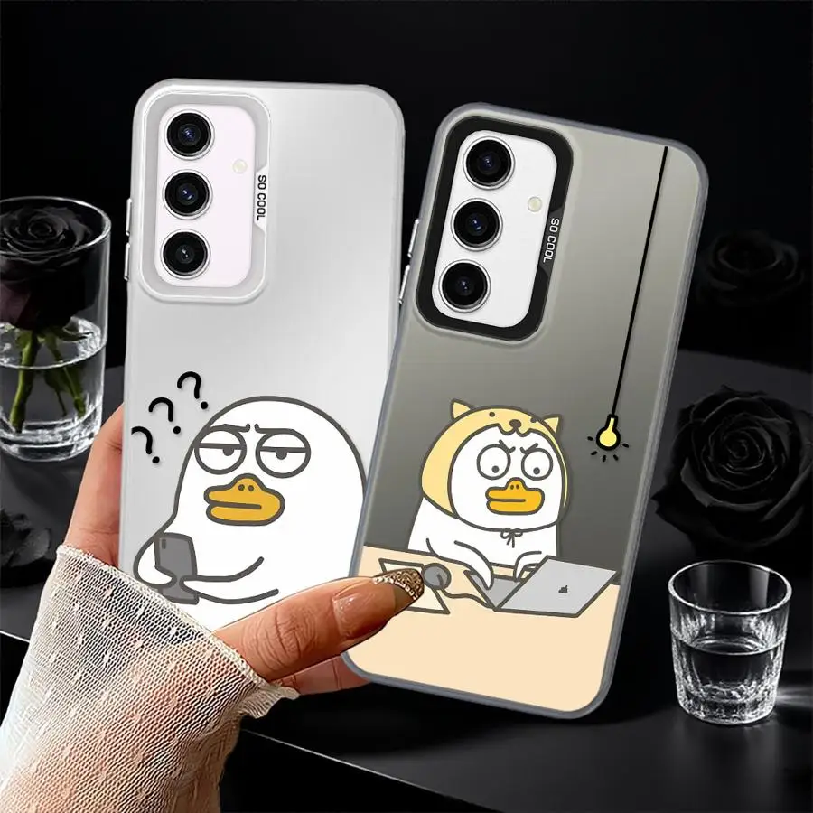 Casing Penutup Belakang Ponsel untuk Xiaomi Poco C51 F3 GT X5 C50 X3 Pro F4 X3 NFC Kartun Bebek Lucu