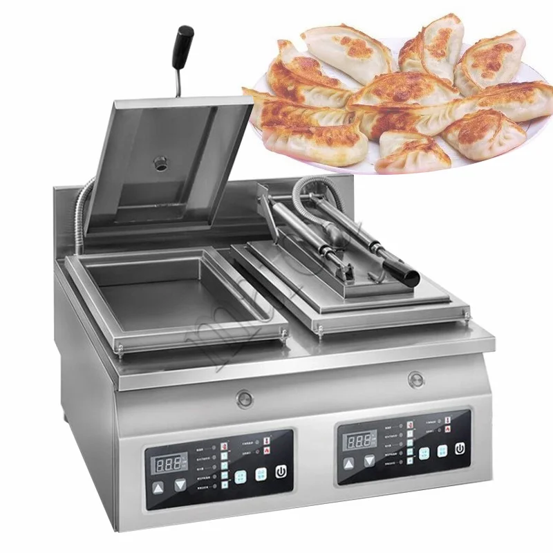 

Automatic Samosa Empanada Baozi Potsticker Fryer Gyoza Frying Pan Fried Dumpling Wonton Cooking Machine