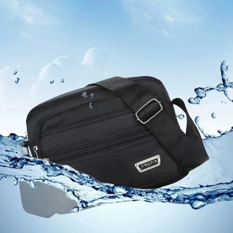 Men's Bag Korea Japan Waterproof Oxford Cloth Shoulder Square Bag Multi Space Messenger Crossbody Bag Mobile Phone Bag