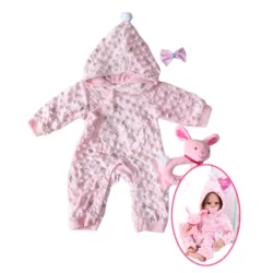 Yinghuanmei wieder geborene Baby puppen Kleidung 22-Zoll-Outfit für 20-22 Zoll wieder geborene Puppe Neugeborenes Mädchen