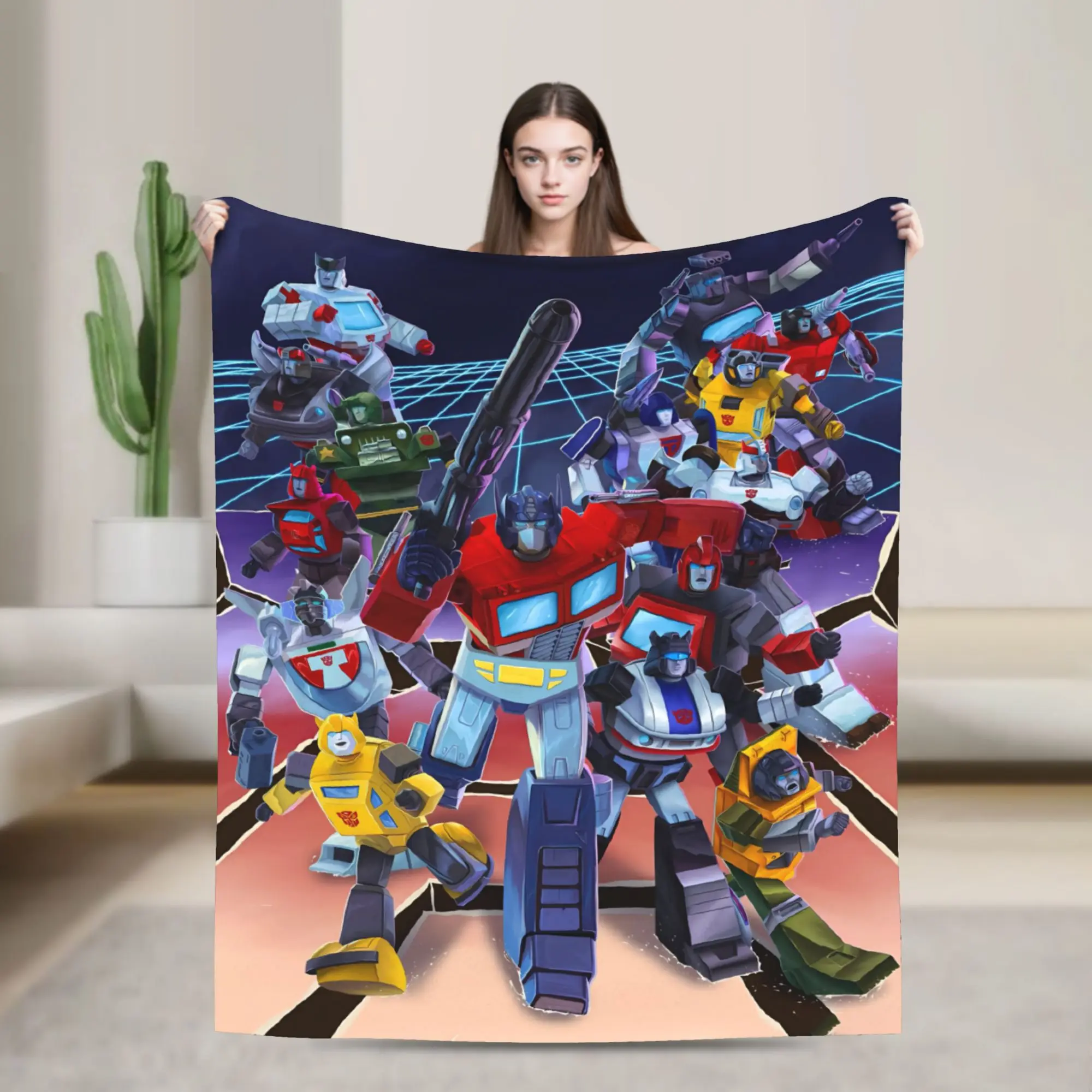 Super Soft Blankets Airplane Transformered Cartoon Bedding Throws Flannel Bedspread For Couch Chair Sofa Bed Sofa Bed Cover