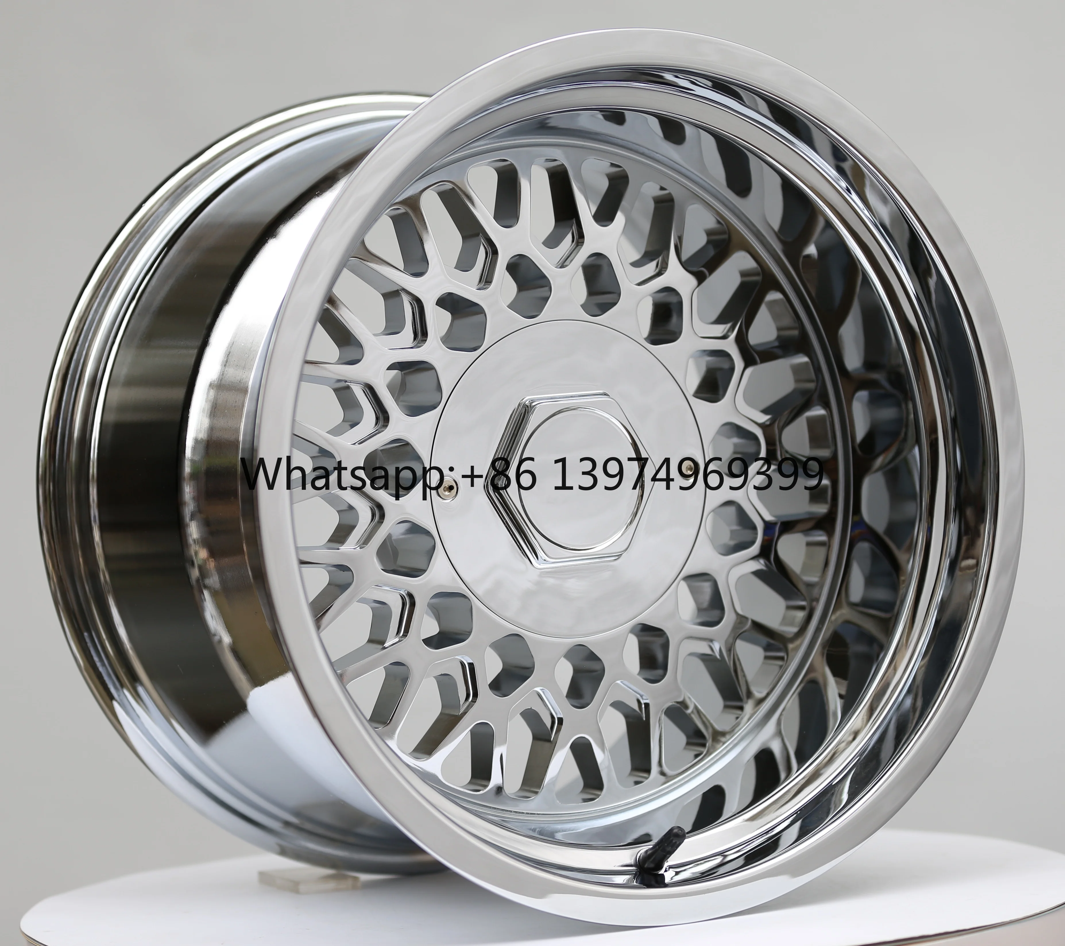 Chrome Deep Dish Concave Passenger Car Wheels   17*11 ET -44 6X139.7  6x135 for Jeep Wrangler RAM1500 Bronco	D-MAX chevy