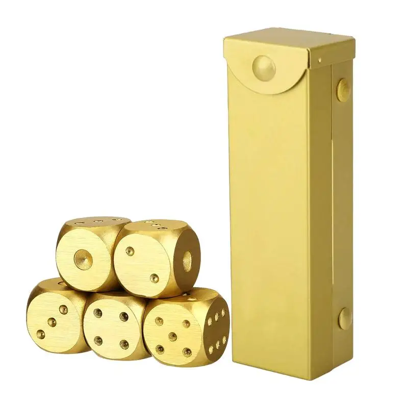 

Настольная игра, игральные кости, твердые металлические игральные кости, прочный твердый Металлический Набор игральных костей, изысканная детская игра, маленькие игральные кости