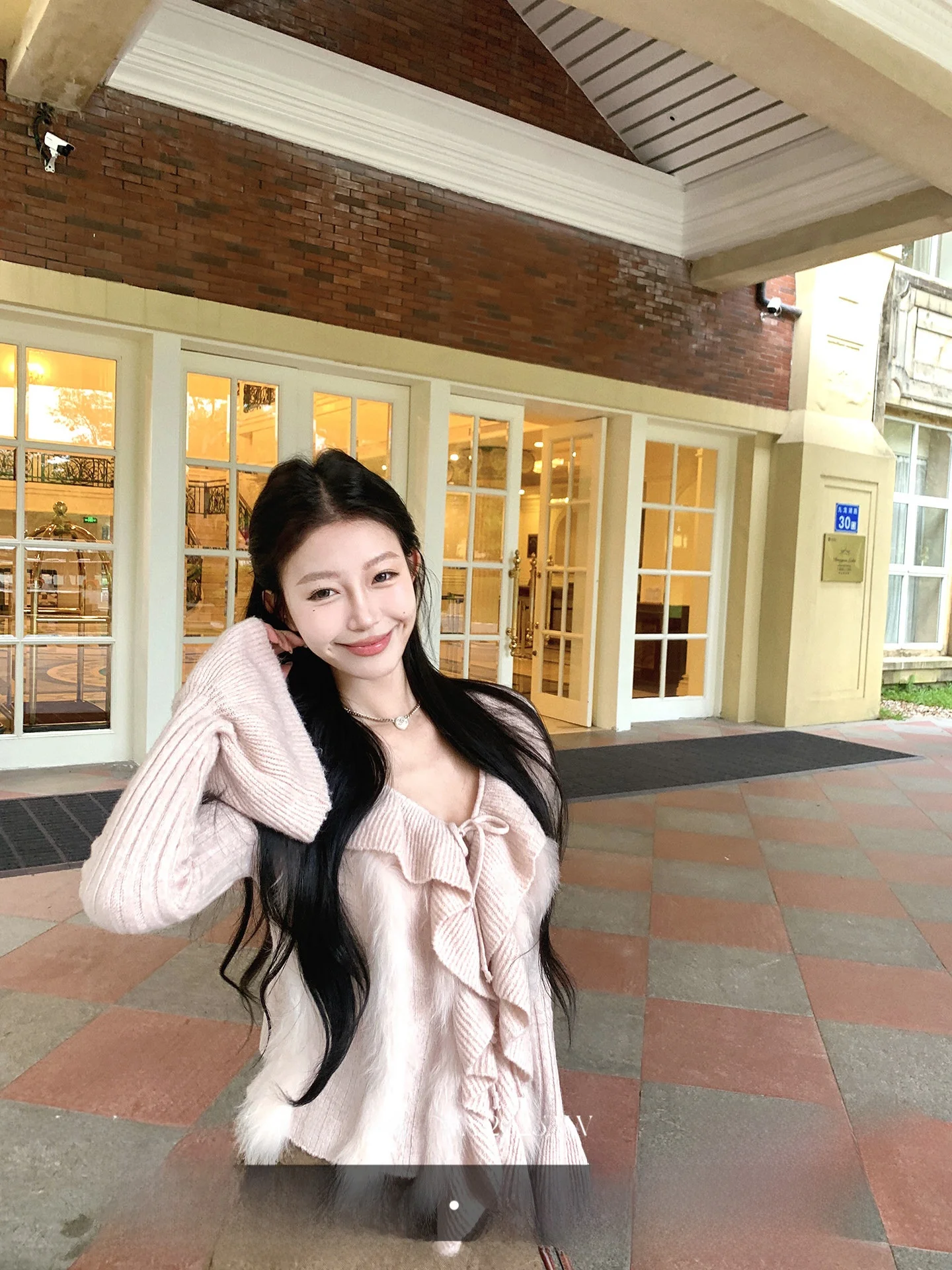 

Вязаный свитер Pinksoya Pure Desire с длинными рукавами, женский, осенне-зимний, новый, с рукавами-колокол и воланами, в стиле пэчворк