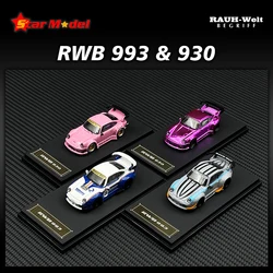 Star In Stock 1:64 RWB 930 993 GT Wing  Diecast Diorama Car Model Collection Toys