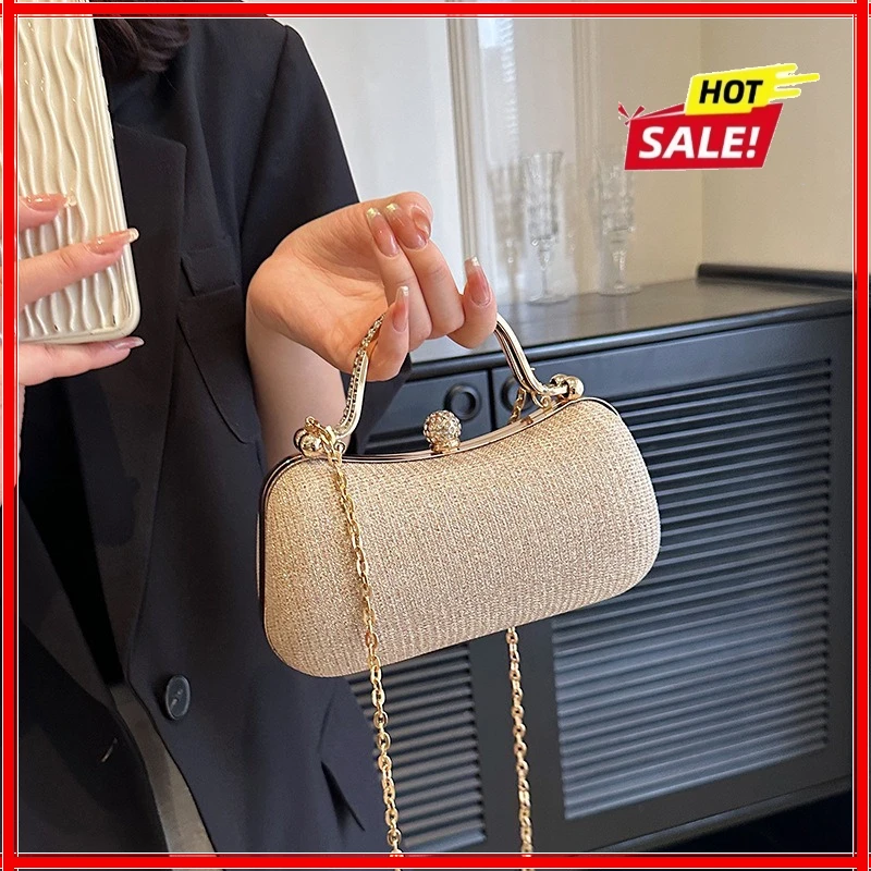 

Chain Evening Bag Dinner Shoulder Bag for Women Handbag - Fashion Crossbody Bags Vintage Underarm Bag Satchel
