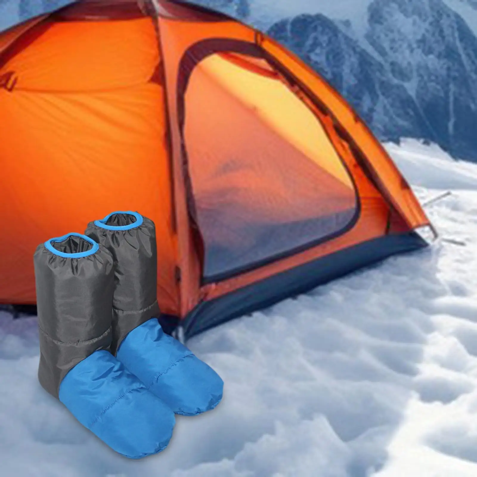 

Down Booties Winter Shoes Foot Socks Windproof Down Slipper Boots for Camping Hiking Home Men Women Sleeping Bag Accessories