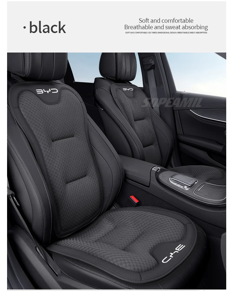 Atmungsaktiver Autositzbezug aus Eisseide, Sitzschutzauflage für BYD Ato 3, Fafengtang F3, E6, Yuan Song Plus EV, F0, Qinhan, Dolphin S6 – Detail 22