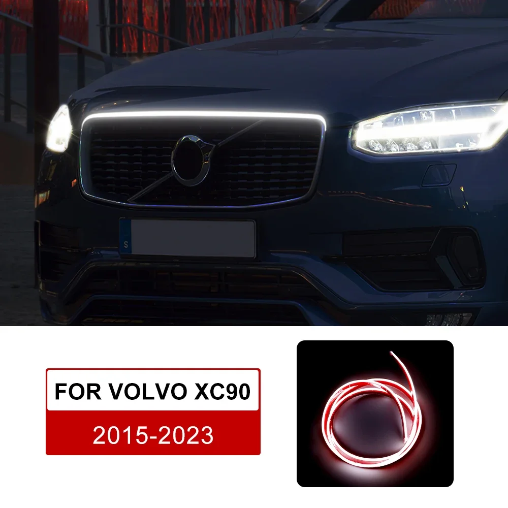 

LED Car Under Hood Light Strip For Volvo XC90 2015 2016 2017 2018 2019 2020 2021 2022 2023 Ambient Daytime Lamp Waterproof IP66