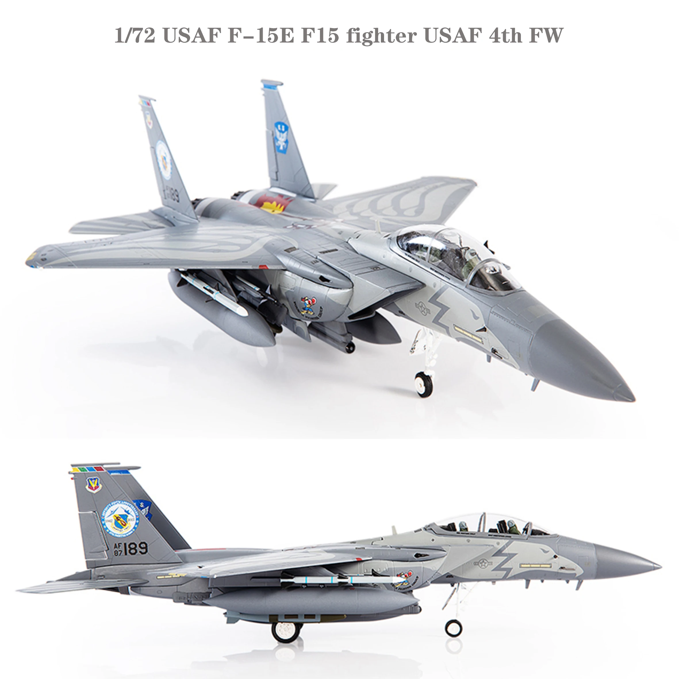 Fine 1/72 USAF F-15E F15 fighter  USAF 4th FW  75th Anniversary 2017  Alloy collection model