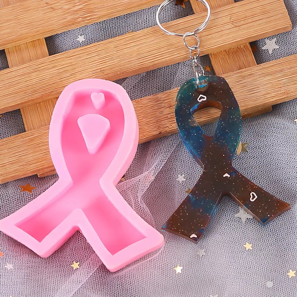 

3Pcs Ribbon Shaped Silicone Resin Mold Set for DIY Jewelry Making Pendants Keychain Charms Craft Projects Pendant Casting Mould