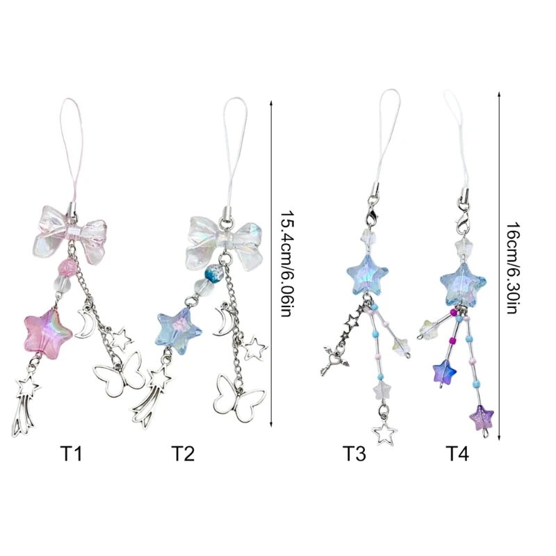 Sweet Cool Phone Strap Bowknot Hanging Pendant for Backpack Bag Purse Decors C1FC