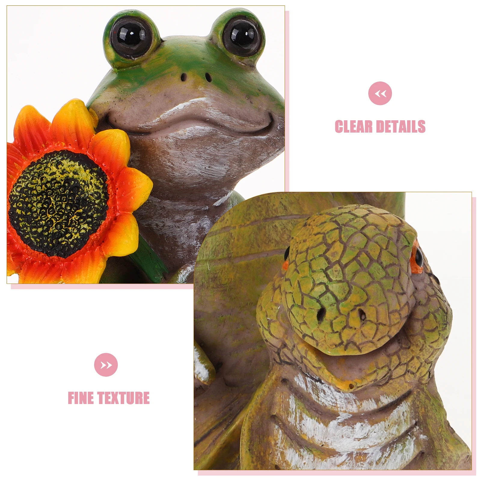 

Resin Garden Craft Decor Compact Garden Resin Statue Home Office Animal Frog Sculpture Statue Craft Frog Sculpture Outdoor