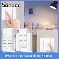 SONOFF RM433 R2 433MHz RF Remote Controller 8 Button Remote Control Paired With SONOFF TX Wall Switch RF Devices IFan04 D1 RFR2