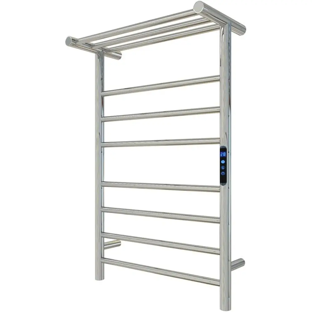 

KWW Heated Towel Rack, Remote Control with APP Tuya, Towel Warmer with Timer, Wall Mounted Hot Towel Warmer or Bathroom (Polishe