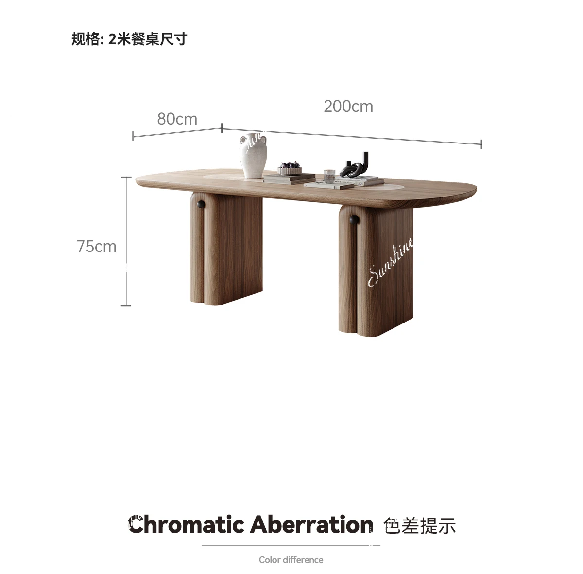 Ancient style light luxury high sense in the dining table modern simple living room home solid wood rock slab dining table  FT