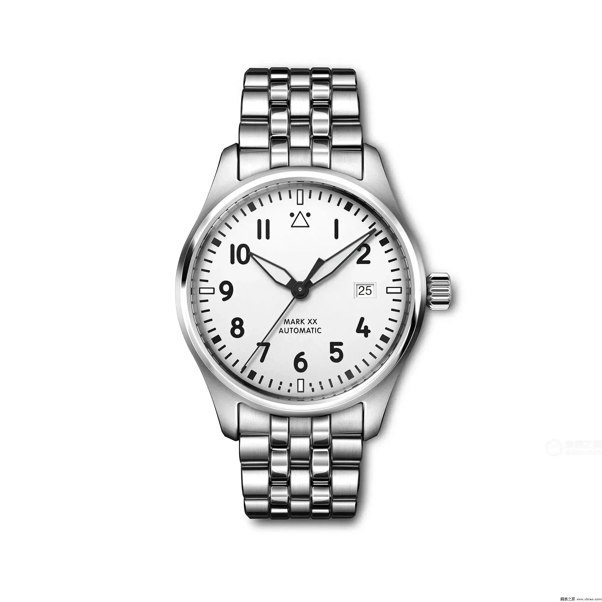 ساعة أوتوماتيكية فاخرة جديدة للرجال ساعات آلية حزام من الفولاذ المقاوم للصدأ أسود أزرق الطيارين مارك الثامن عشر 40 ملم #3