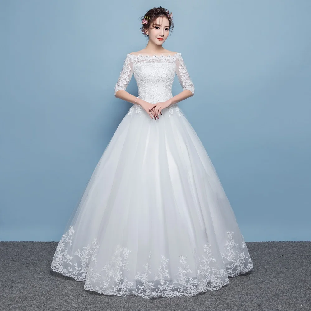 ZJ5555 Women Marriage Luxury Bridal Gowns Customer Made Princess Ball Gown Wedding Dress Beaded Lace Appliques Tulle