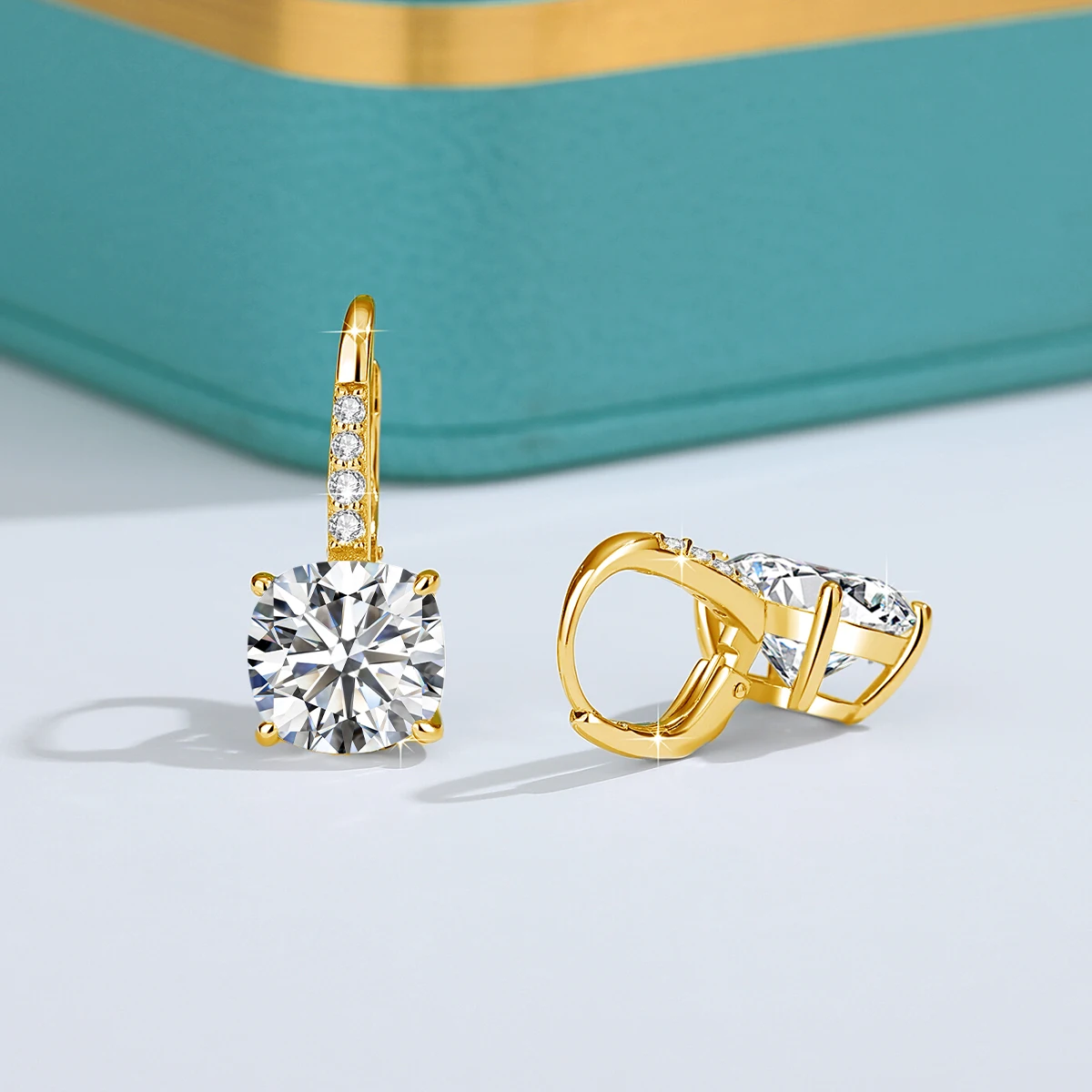 

10*10 мм серебро 925 пробы женские серьги с рычагом на спине из муассанита висячие серьги-гвоздики для девочек повседневная одежда изысканные аксессуары ювелирные изделия для вечеринок