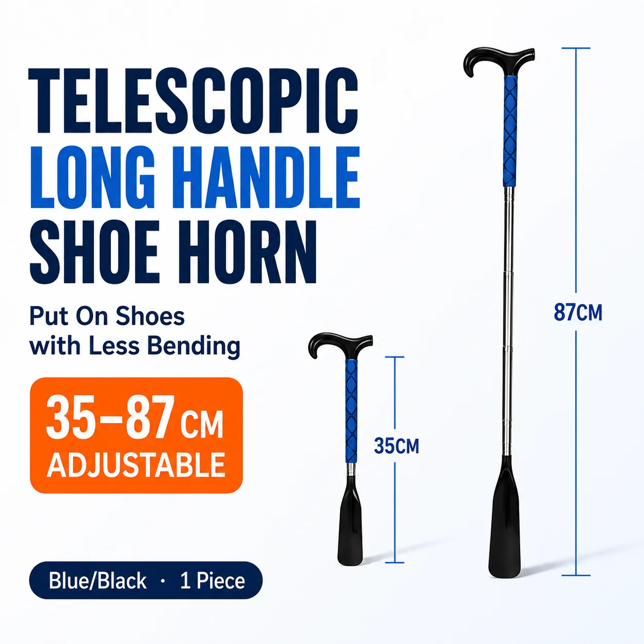 Shoe Horn Telescoping Shoehorn for Boots Long Handle Shoe Horn for Seniors and Pregnant Women Retractable Shoehorn for Seniors