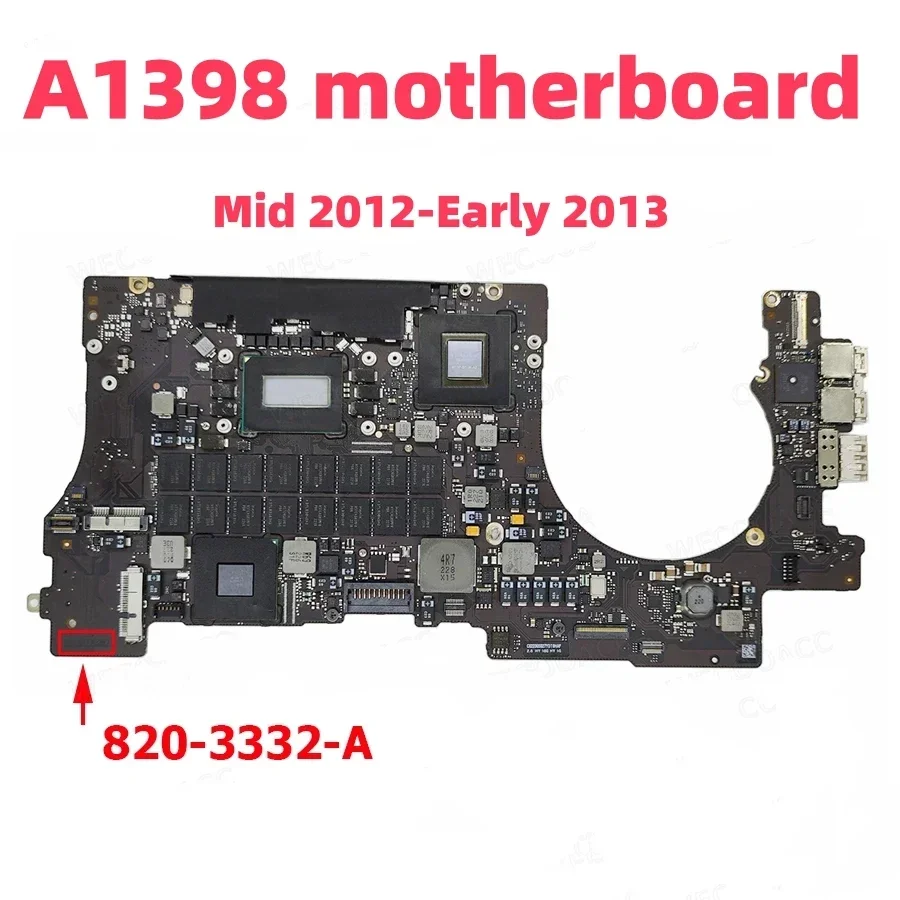 Original A1398 Motherboard For MacBook Pro Retina 15' A1398 Logic Board I7 8GB 16GB 2012 2013 2014 2015 Year