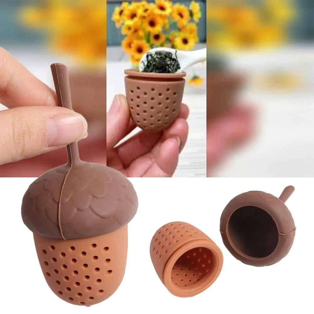 

Silicone Acorn Tea Strainer High Temperature Resistance Soft Oak Nut Tea Infuser Spice Filter Tea Maker Tea Bag Strainer Home