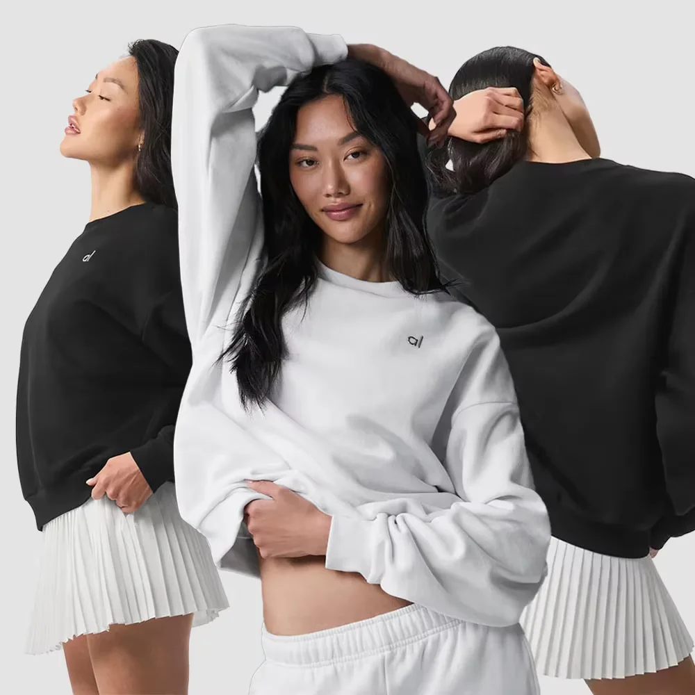 Women's Yoga sweatshirt Crew Neck Pullover Unisex Style Autumn Winter Soft Yoga Sports Top Women's original yoga sweatshirt