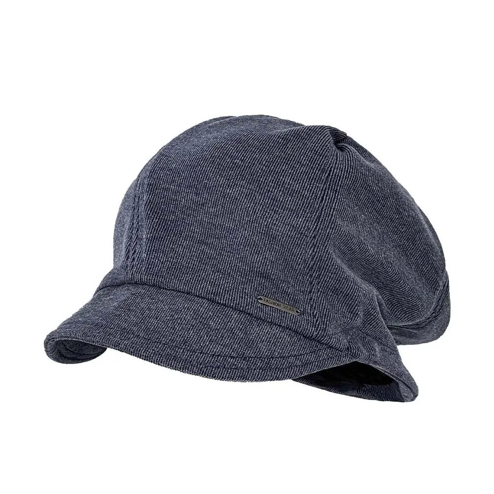 Rivet Ornament Slouchy Beret Solid Color Face Framing Short Brim Hat Warm Lining Elastic Band Studded Beanie Fashion Girls