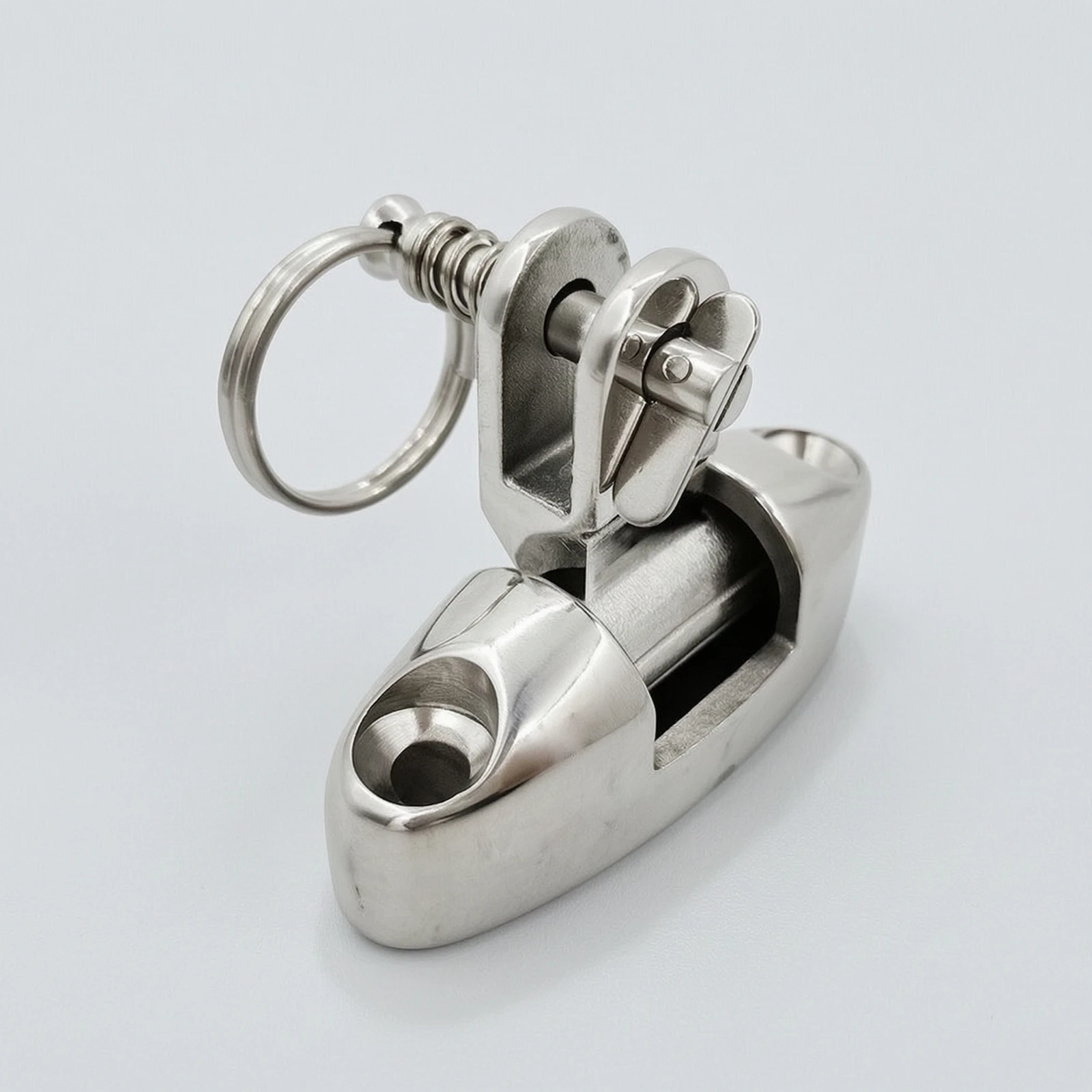 Deck Hinge with Pin and Loop Stainless Steel Deck Hinge with Pull Loop Hardware Heavy Duty Easy to Install for Boats, Yachts