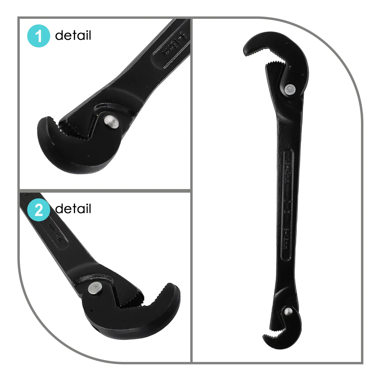 

1pc Manual Dual End Quick Auto Size Self-adjusting Spring Wrench Tools 8-42mm Multipurpose Wrench Open End Wrenches Hand Tools