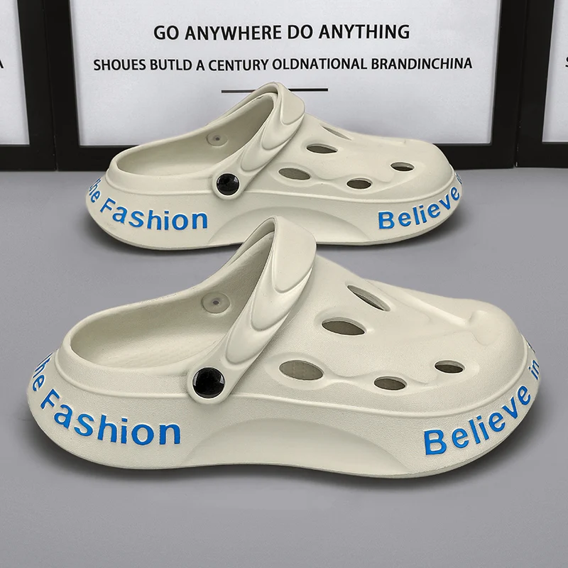 Mens Summer Garden Clogs Water Shower Shoes Breathable Casual Beach Slippers Cool Street Clogs 2022 Fashion Sandals Slipper