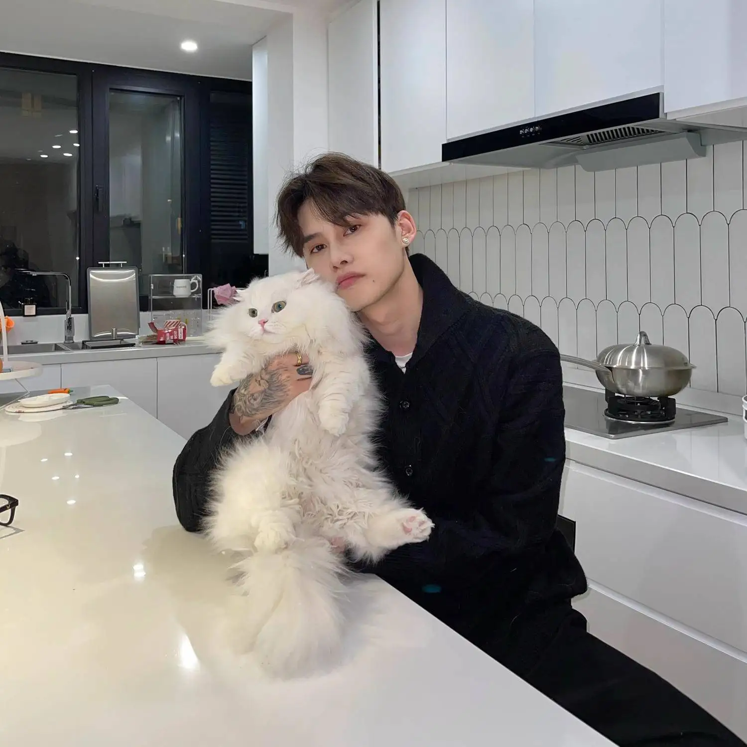 

Мужской вязаный кардиган свободного кроя с ромбовидным узором, повседневный, с воротником-стойкой, осенне-зимний, в корейском стиле, парный свитер-жакет