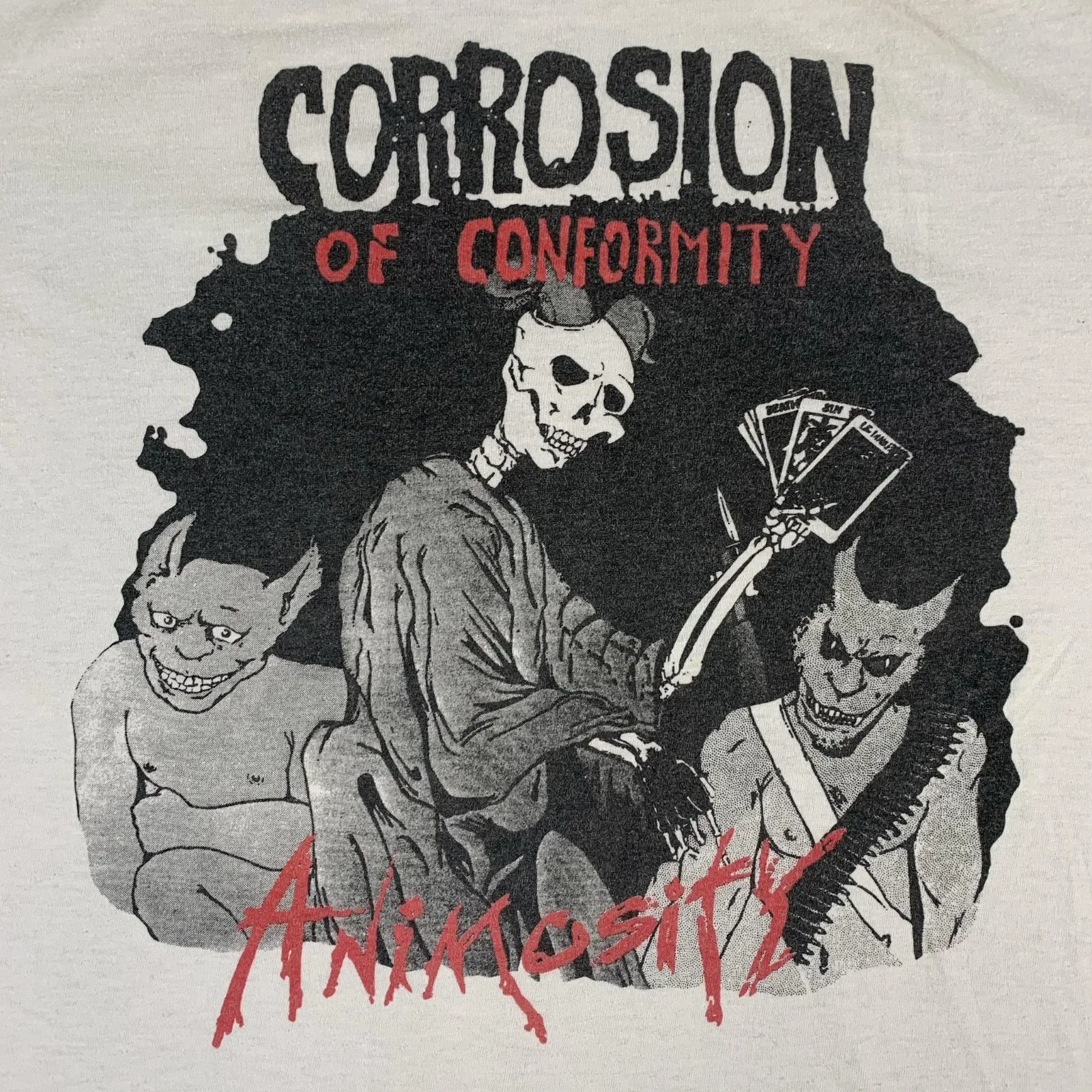 Rare Corrosion of Conformity Band Animosity White T-shirt S to 5XL 2F2127