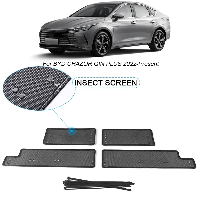 Car Insect-proof Air Inlet Protection Cover For BYD CHAZOR QIN PLUS DMi EV Airin Insert Net Vent Racing Grill Filter Accessory