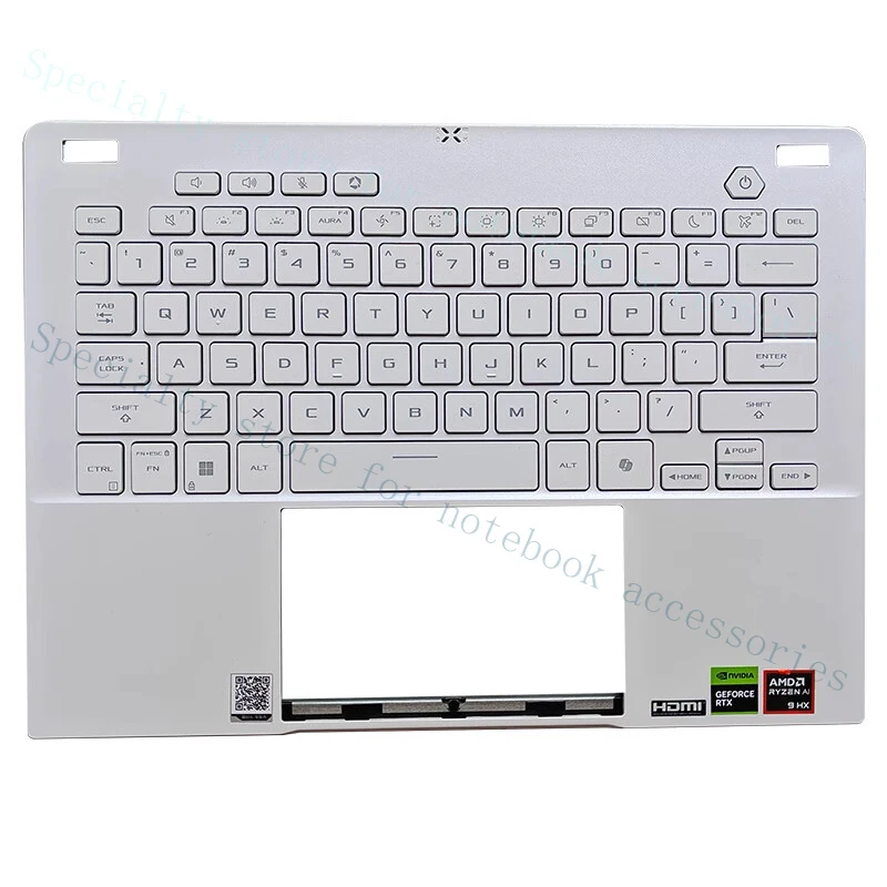 

Подставка для рук A+ Palmrest US с клавиатурой, белая, для ASUS TUF Gaming A14 FA401 FA401W