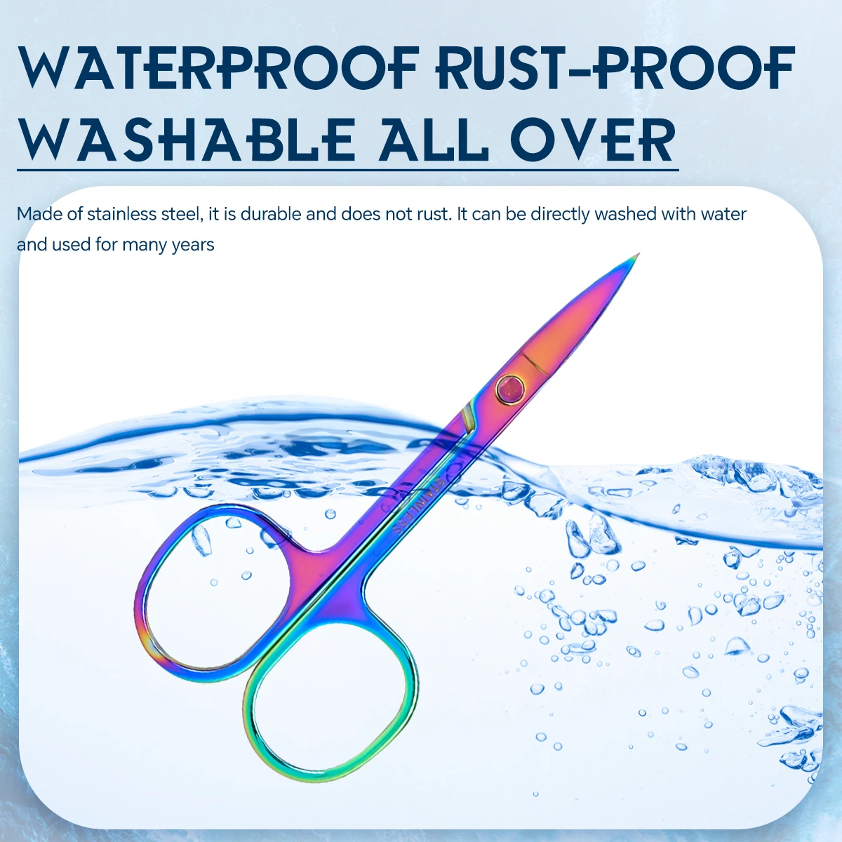 Profesjonalne nożyczki do rzęs, nierdzewny trymer do brwi i włosów w nosie, precyzyjne narzędzie do makijażu i użytku domowego.