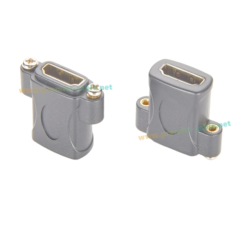 

Screw Panel Mount High Definition Multimedia Interface 1.4 Female to Female Inline Coupler 4K@30Hz Pass Through Bulkhead Adapter