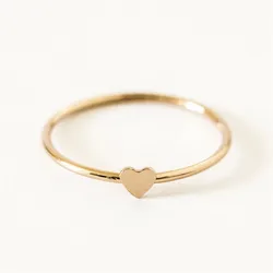 Heart Stacking Ring 14K gold filled Knuckle Ring Boho Gold Jewelry Anillos Mujer Minimalistic Stacking Bohemian Ring for Women