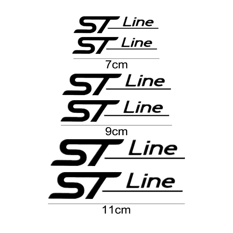 Waterproof ST Line Caliper Decals 6Pcs, Car Brake Caliper Stickers, Auto Wheel Rim Styling Stickers, Car Exterior Decor Accessor