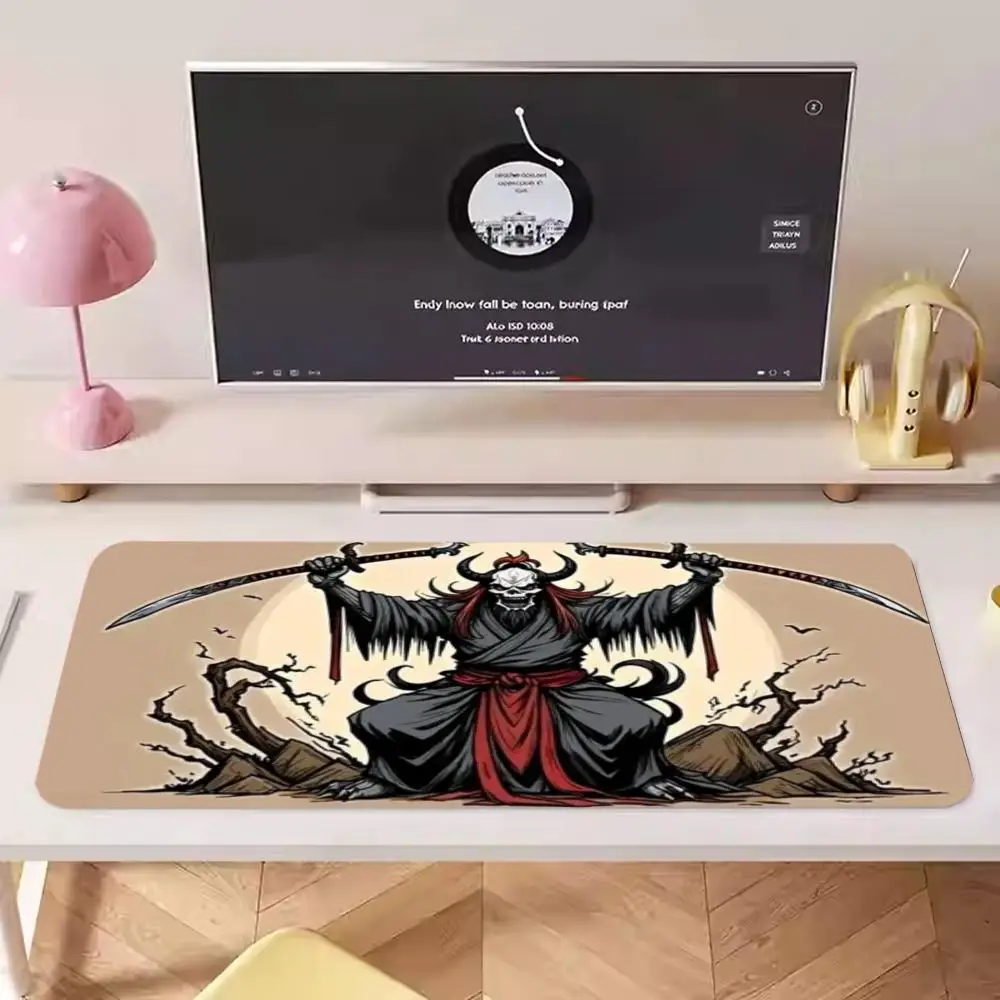 Table Mat Japanese Samurai Warrior Ink Art Pattern Games Laptop Office Desktop Bedroom Learning Mat