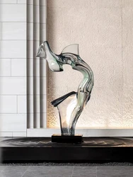 Home Decorations Abstract Art Sculpture Transparent Resin Statue Luxury Living Room Decoration Accessories Ornaments For Home